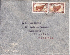 ARGENTINE N° 377x2 S/L. DE BUENOS AIRES/3.3.48 POUR LA FRANCE - Cartas & Documentos