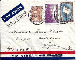 ARGENTINE N° 378/380/368 S/L. DE BUENOS AIRES/6.12.38 POUR LA FRANCE - Cartas & Documentos