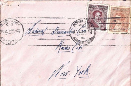 ARGENTINE N° 370/368 S/L. DE BUENOS AIRES/11.2.42 POUR LES USA - Lettres & Documents