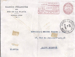 ARGENTINE N° EMA 12c S/L. DE BUENOS AIRES/19.8.27 POUR LA FRANCE - Cartas & Documentos