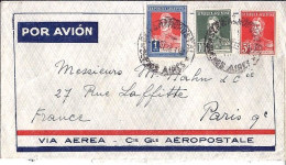 ARGENTINE N° 281/282/288 S/L. DE BUENOS AIRES/5.10.33 POUR LA FRANCE - Cartas & Documentos