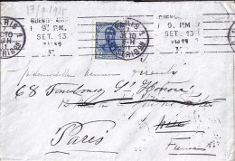 ARGENTINE N° 141 S/L. DE BUENOS AIRES/13.9.11 POUR LA FRANCE - Cartas & Documentos