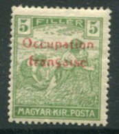 ARAD (French Occupation) 1919 Overprint On Harvesters 5f. MH / *.  Michel 8 - Sin Clasificación