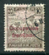 ARAD (French Occupation) 1919 Overprint  On Harvesters 20f. Used.  Michel 13 - Non Classificati