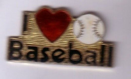 AA299 Pin's BASEBALL Base Ball I Love Cœur Achat Immédiat - Honkbal