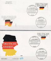 BRD FRG RFA - Deutsche Einheit (MiNr: 1477/8)  1990 -  2 Illustrierte FDC - 1981-1990