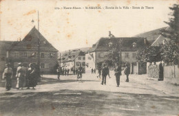 St Amarin * Entrée De La Ville , Route De Thann * Villageois - Autres & Non Classés