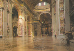 CARTOLINA  ROMA,LAZIO-BASILICA DI S.PIETRO-INTERNO-STORIA,MEMORIA,CULTURA,RELIGIONE,IMPERO ROMANO-NON VIAGGIATA - San Pietro