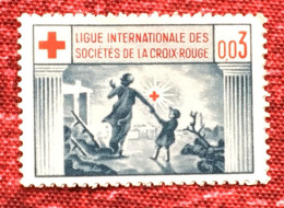 Croix Rouge -Ligue Internationale Des Sociétés C.R. Red Cross - Timbre-Vignette-Erinnophilie-Stamp-Sticker-Bollo-Viñeta - Croix Rouge