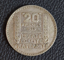 PIECE 20 FRANCS TYPE TURIN ARGENT De 1933 - 20 Francs