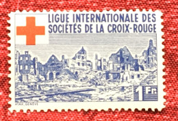 Croix Rouge -Ligue Internationale Des Sociétés C.R. Red Cross- Timbre-Vignette**-Erinnophilie-Stamp-Sticker-Bollo-Viñeta - Croix Rouge