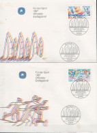 BRD FRG RFA - Sporthilfe (MiNr: 1310/1)  1987 -  2 Illustrierte FDC - 1981-1990