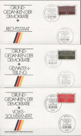 BRD FRG RFA - Grundgedanken Der Demokratie (MiNr: 1105/7)  1981 -  3 Illustrierte FDC - 1981-1990