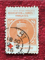 Croix Rouge Association Dames Françaises-effigie Gl Maunorry Red Cross-Timbre-Vignette-Erinnophilie-Stamp-Viñeta-Bollo - Cruz Roja