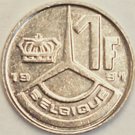 Belgium - Franc 1991, KM# 170 (#3148) - 1 Franc