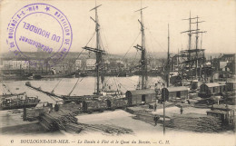 Boulogne Sur Mer * Le Bassin à Flot Et Le Quai Du Bassin * Cachet Militaire Bataillon De Marche , Détachement HOURDEL - Boulogne Sur Mer