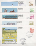 BRD FRG RFA - Burgen Und Schlösser (MiNr: 914 II + 1028 II + 1038  II + 1140 II + 1143 II) 1987 - 5 Illustrierte FDC *** - 1981-1990