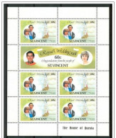 1981 St.Vincent  Lady Diana Royal Wedding Set MNH** B54 - Familles Royales