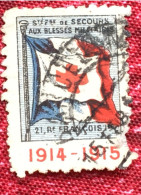 Croix Rouge Française-Sté De Secours Blessés Mililtaires WWI- Red Cross-Timbre-Vignette-Erinnophilie-Stamp-Viñeta-Bollo - Cruz Roja