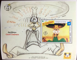 St Vincent 1992 Clock Cleaners Disney Minisheet MNH - St.Vincent (1979-...)