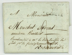 99 GENEVE Pour Bonneville 1808 Recommandée Au Directeur De La Poste - 1792-1815 : Departamentos Conquistados