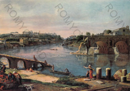 CARTOLINA  ROMA,LAZIO-NEL '600 E '700-G. VANVITELLI (1653-1736) :IL TEVERE AL PONTE ROTTO-COLLEZIONE PRIVATA-NON VIAGGIA - Museos