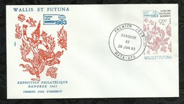 EXPOSITION PHILATELIQUE . BANGKOK 83 . 28 JUIN 1983 . MATA-UTU - FDC