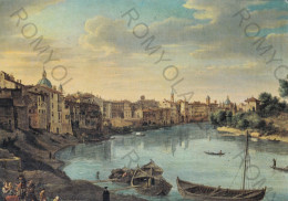 CARTOLINA  ROMA,LAZIO-NEL '600 E '700-HENDRICK FRANS LINT (1684-1763) :VEDUTA DEL TEVERE-COLLEZIONE PRIVATA-NON VIA - Musea