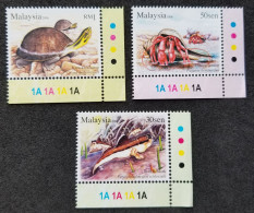 Malaysia Semi Aquatic Animal 2006 Turtle Crab Wildlife Fauna (stamp Color Code) MNH - Malaysia (1964-...)