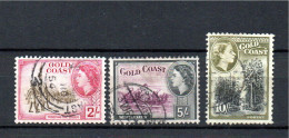 Goldcoast 1952 Old High Value Definitive Stamps (Michel 147/49) Used - Goudkust (...-1957)