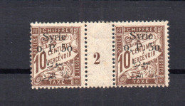 !!! SYRIE, PAIRE DE LA TAXE N°27 AVEC MILLESIME 2 NEUVE ** - Timbres-taxe