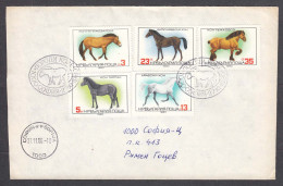 Bulgaria 1980 - Horses, Mi-Nr. 2952/56, Letter With Special Cancelation And FDC - FDC