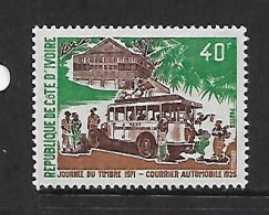 COTE D'IVOIRE 1971  JOURNEE DU TIMBRE-COURRIER AUTOMOBILE  YVERT N°311   NEUF MNH** - Bussen