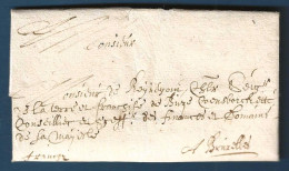 L 1645 De Nivelles Pour Bruxelles + Man "Francq" - 1621-1713 (Países Bajos Españoles)