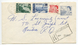 Canada 1969 Registered & Uprated 5c. QEII Postal Envelope - Quebec-Limoilou To Quebec, P.Q. - 1953-.... Reinado De Elizabeth II