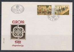 Yougoslavie FDC 1981 1769-70 Europa Folklore Tableaux Mariage En Herzégovine Jeunes Mariés - FDC