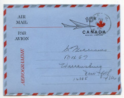 Canada 1967 Unitrade U24 10c. Airplane & Expo 67 Aerogramme, RPO Postmark - 1953-.... Regno Di Elizabeth II