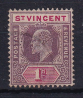 St Vincent: 1902   Edward    SG77     1d   Used - St.Vincent (...-1979)