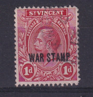St Vincent: 1916/18   KGV 'War Tax' OVPT    SG126     1d  Carmine-red   Used - St.Vincent (...-1979)