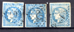 150124  TIMBRE FRANCE BORDEAUX N° 45+46   En 3ème Choix - 1870 Emission De Bordeaux