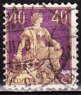 Switzerland / Schweiz / Suisse : 1908 Sitzende Helvetia 40 Ct Purpur / Gelb L'Eplattenier Michel 101 X - Errores & Curiosidades