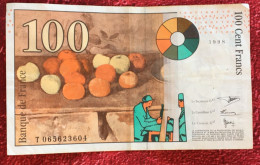 Monnaie & Billet De Banque Bank-Billet De France 1998 ''Francs''  Dernière Gamme  100 F 1997-1998 ''Cézanne'' - 100 F 1997-1998 ''Cézanne''