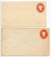 Canada 1880's 2 Different Mint Postal Envelopes - 3c. Queen Victoria, Unitrade U6 & U6b - 1860-1899 Reinado De Victoria