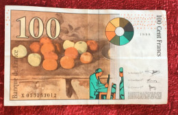 Monnaie & Billet De Banque Bank-Billet De France 1998 ''Francs''  Dernière Gamme  100 F 1997-1998 ''Cézanne'' - 100 F 1997-1998 ''Cézanne''