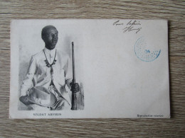 ETHIOPIE SOLDAT ABYSSIN JEUNE HOMME FUSIL CHAPEAU - Etiopia