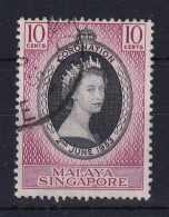 Singapore: 1953   Coronation    Used - Singapour (...-1959)