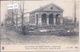 SAINT-DENIS- EXPLOSION DU 4 MARS 1916- POSTE DE POLICE- AU FOND LES RUINES DU FORT- ELD - Saint Denis