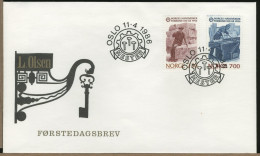 NORVEGIA - NORGE - FDC 1986 - HANDVERKER FORBUND - FDC