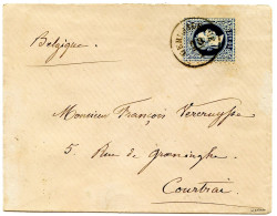 LEVANT AUTRICHIEN - 10 S SUR LETTRE DE GERUSALEMME POUR LA BELGIQUE, 1877 - Levante-Marken