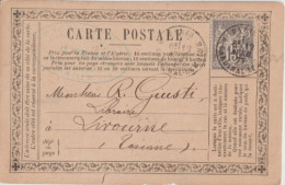 1876 - PRIVEE ! CP PRECURSEUR SAGE LIBRAIRIE HACHETTE à PARIS => LIVOURNE (TOSCANE / ITALIE) ! - Voorloper Kaarten